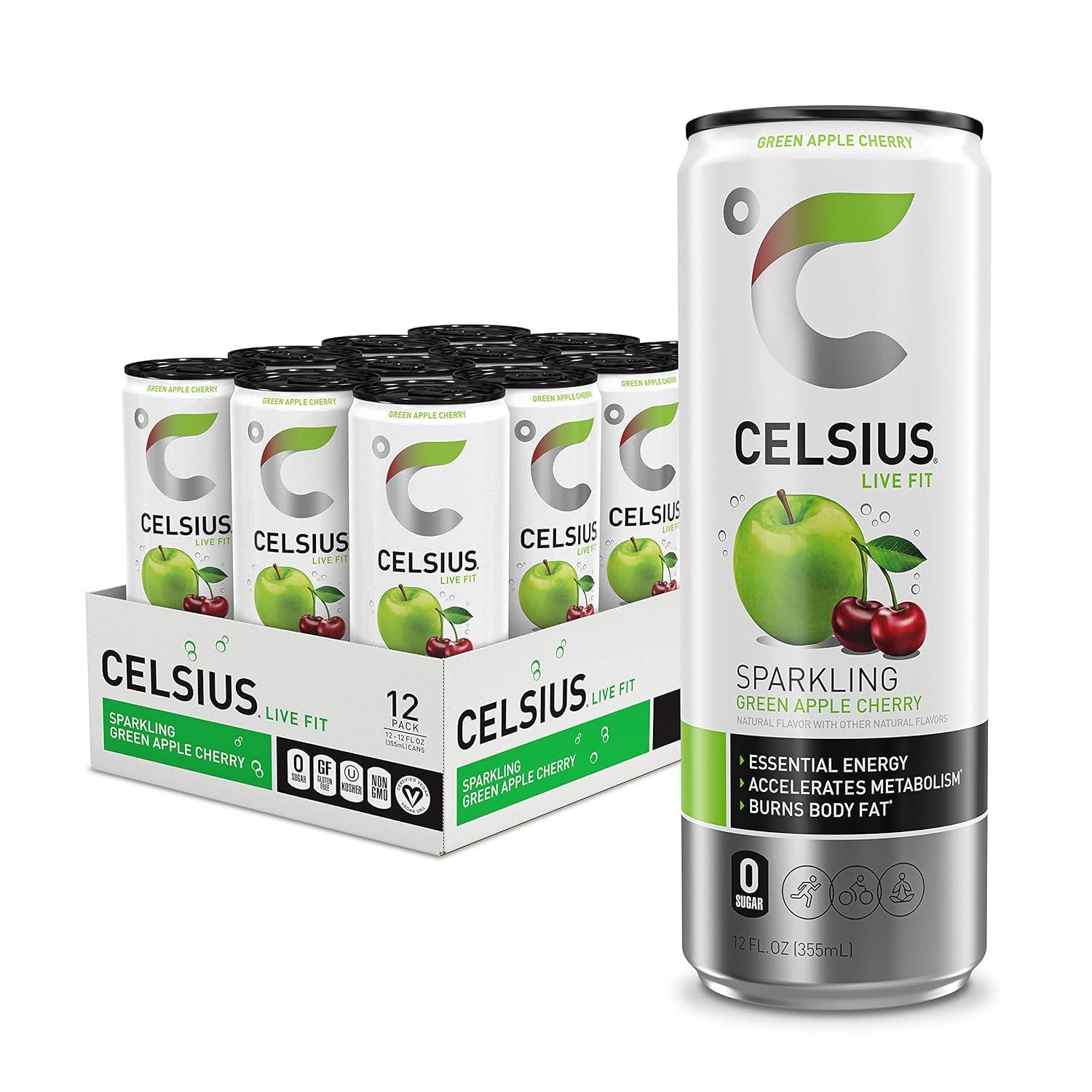 Celsius Functional Sparkling Green Apple Cherry