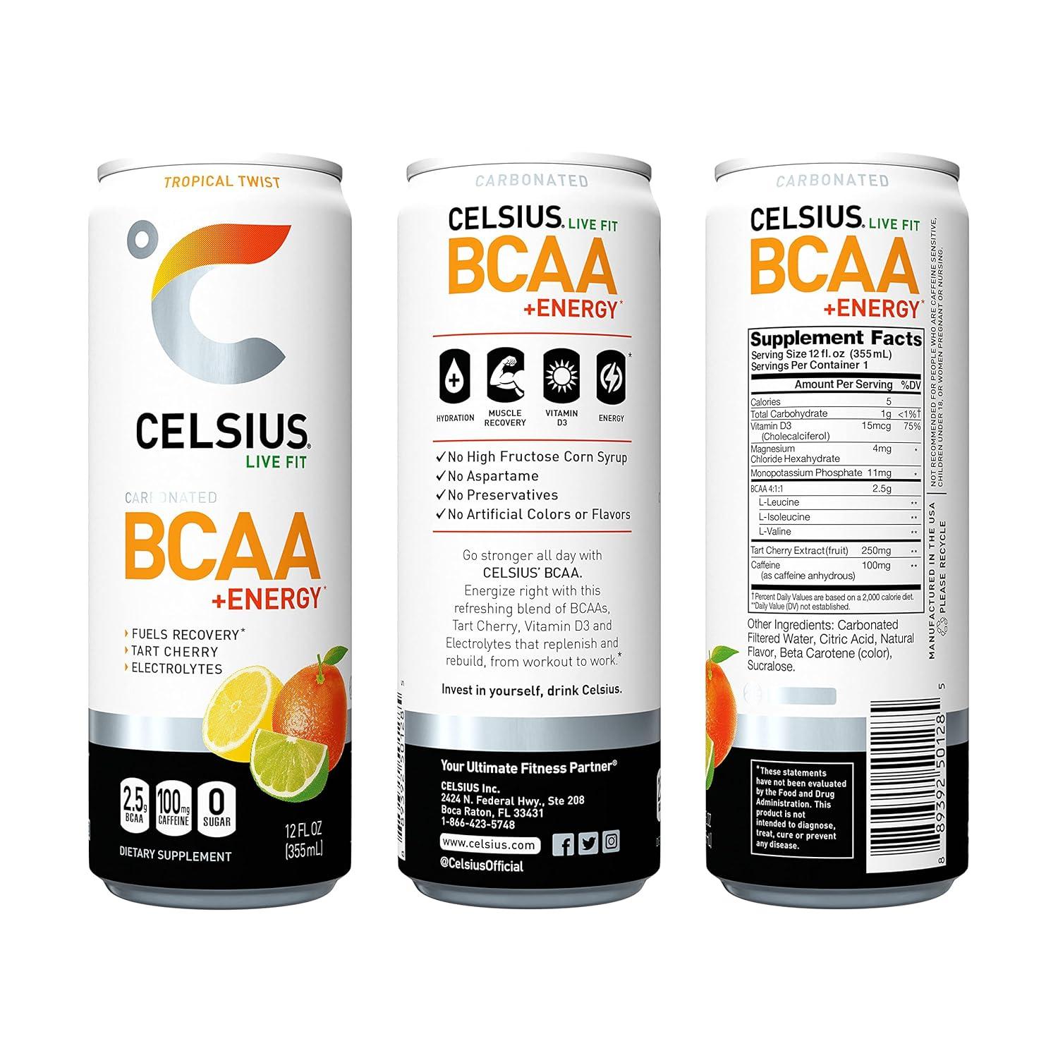 Celsius BCAA: Sparkling Tropical Twist