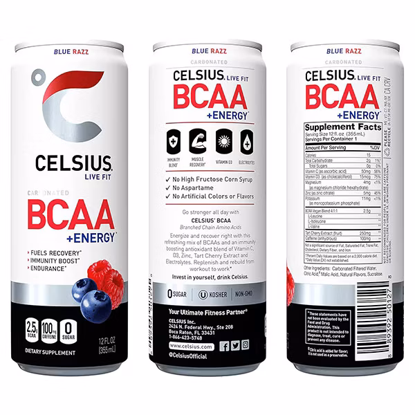 Celsius BCAA: Sparkling Blue Razz