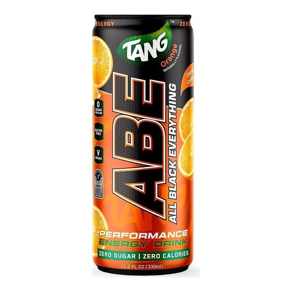 ABE Orange Tang energy drink can, front