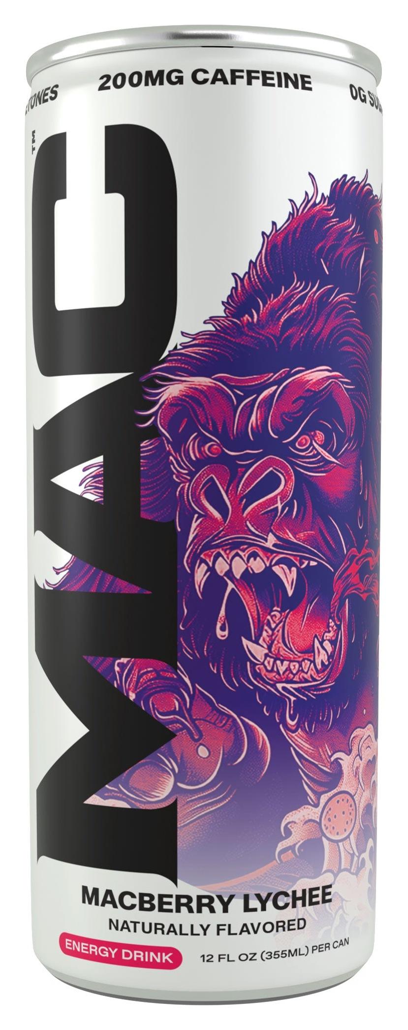 MAC Energy Macberry Lychee 12 fl oz can, front