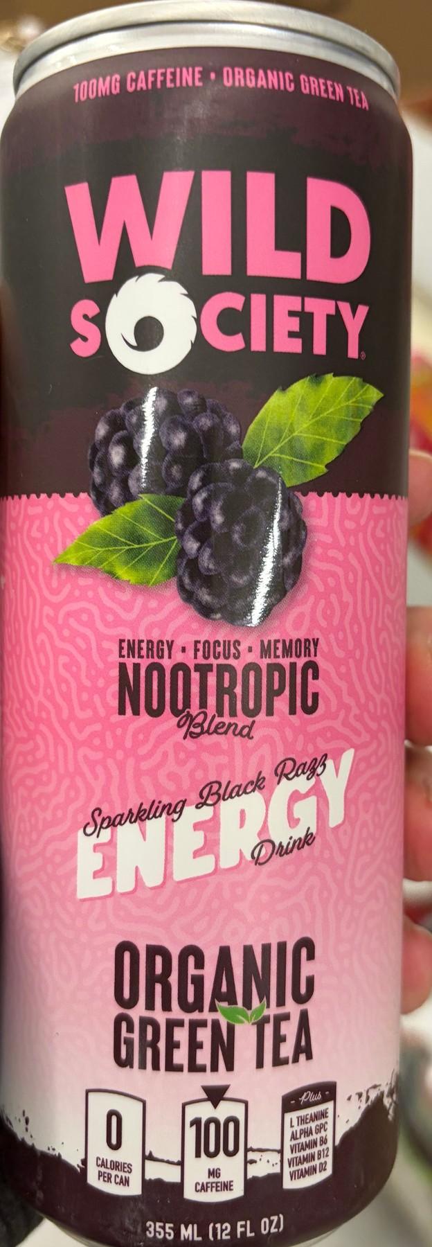 Wild Society Black Razz can, front