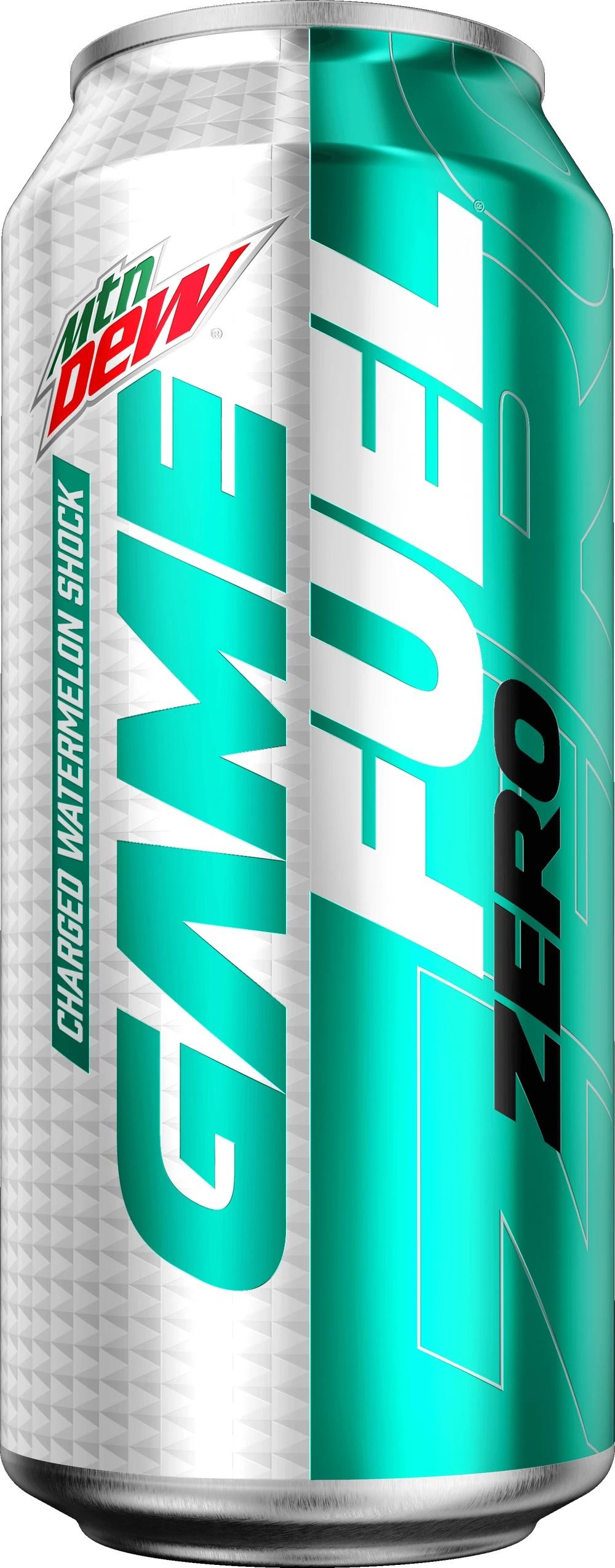 Mtn Dew Game Fuel Zero Charged Watermelon Shock can, front