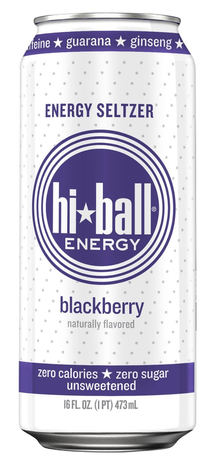 Hiball Energy Blackberry can, front