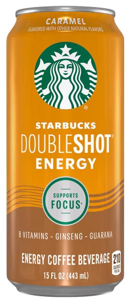 Starbucks Doubleshot Energy Caramel can, front
