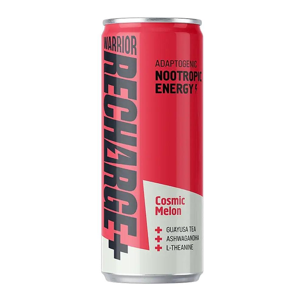 Warrior Recharge+ Cosmic Melon can, front