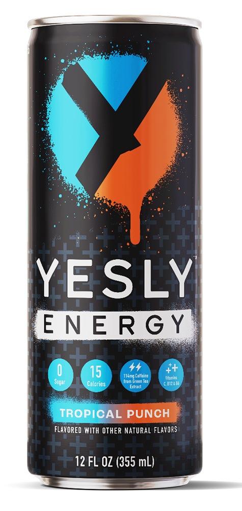 Yesly Tropical Punch can, front