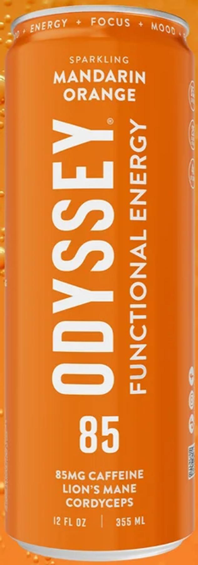 Odyssey Functional Energy Mandarin Orange can, front