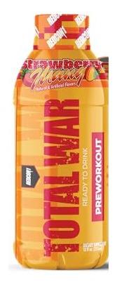 Redcon1 Total War Ready to Drink Pre Workout Strawberry Mango can