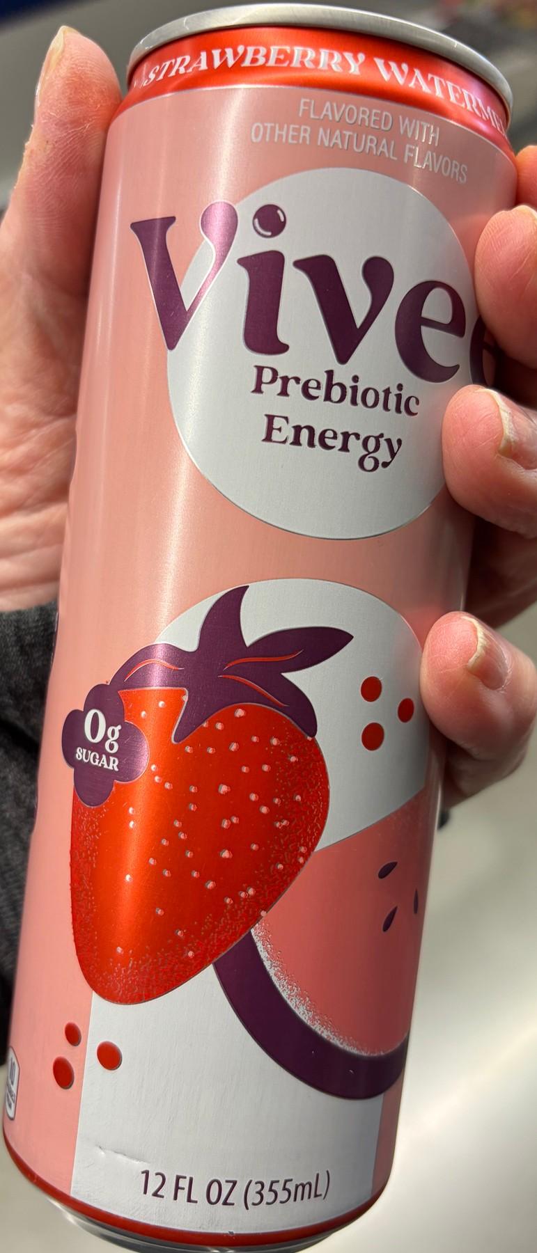 Vivee Strawberry Watermelon can, front