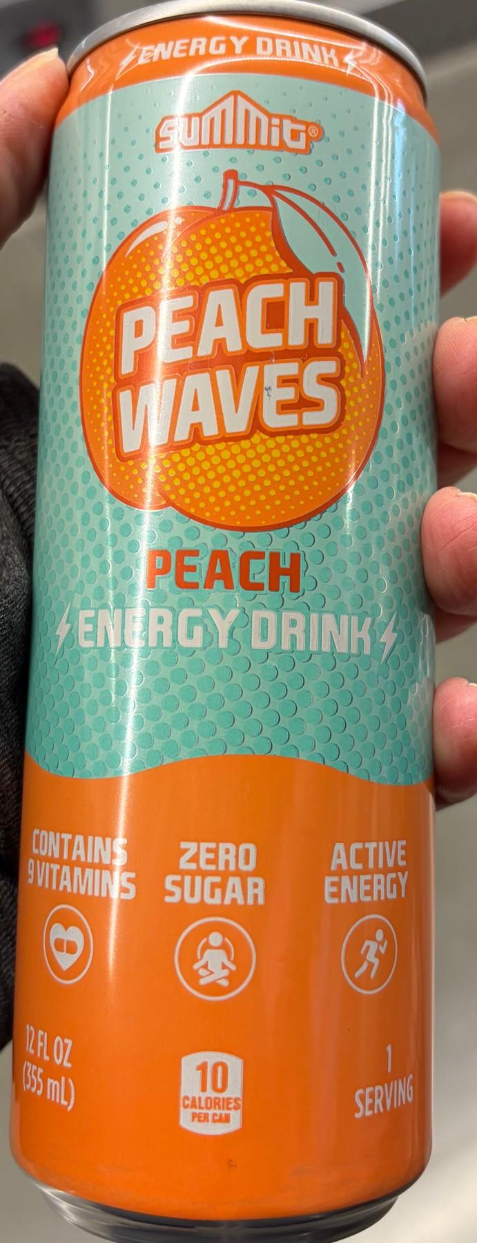 Summit Peach Waves can, front