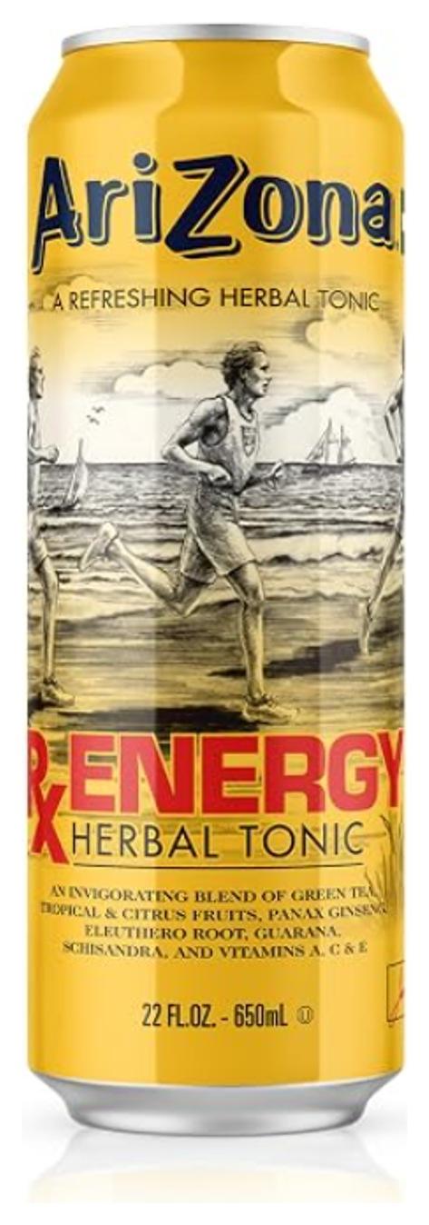 AriZona RX Energy Herbal Tonic 22 fl oz can, front
