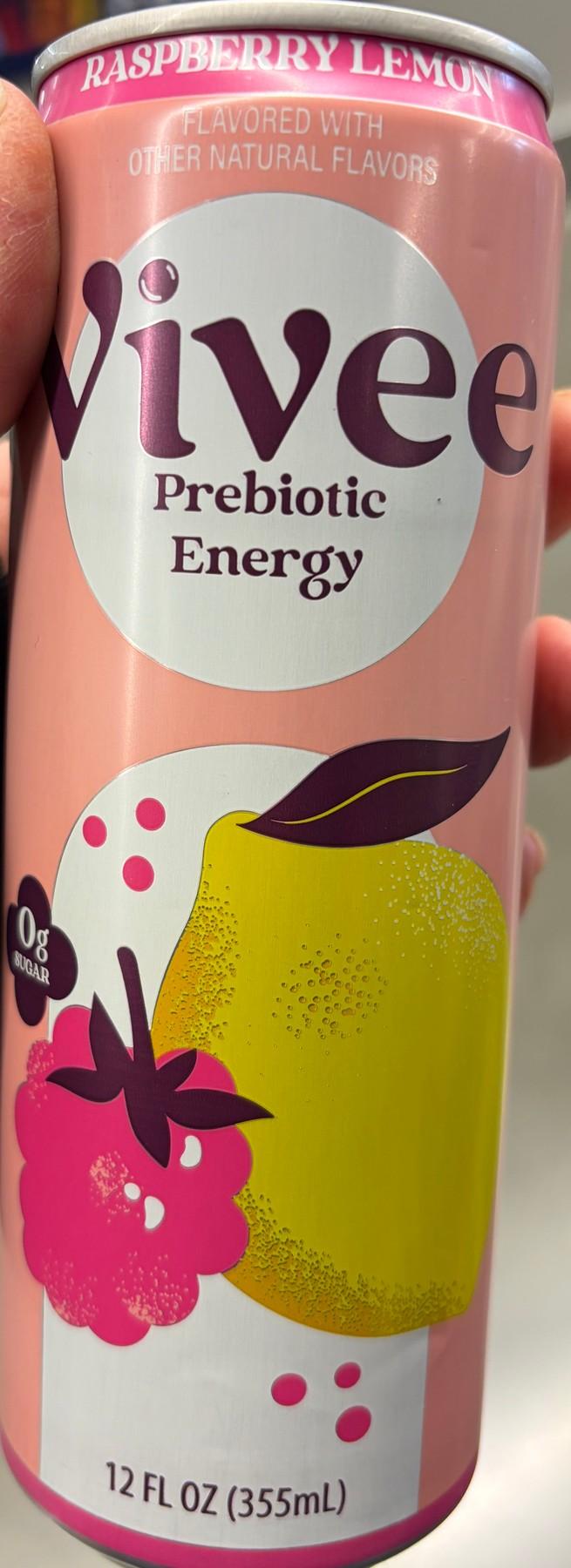 Vivee Raspberry Lemon can, front