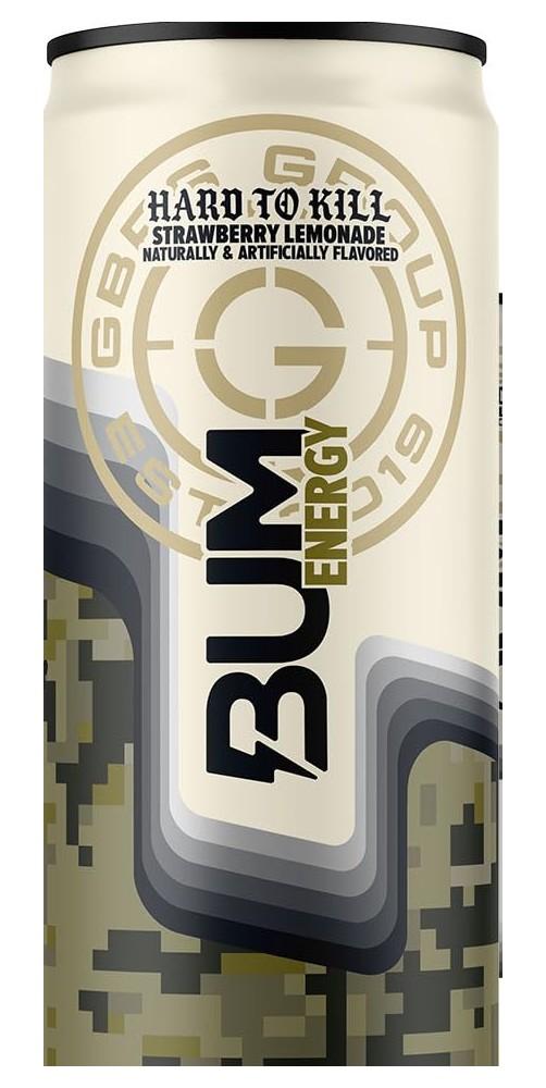 BUM Energy Hard to Kill Strawberry Lemonade can, front