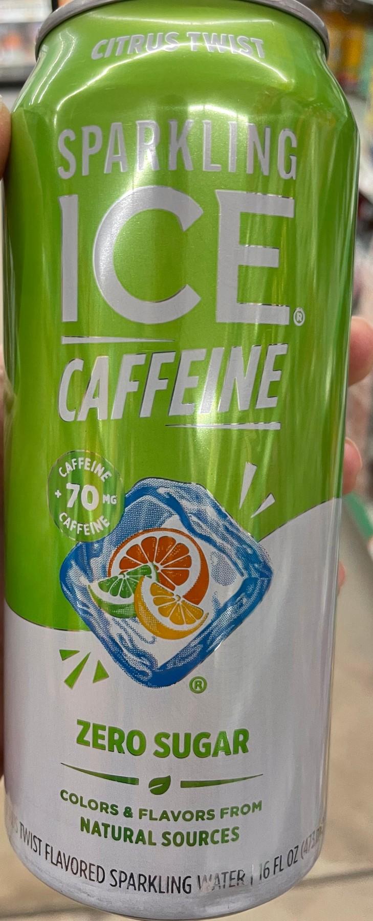 Sparkling Ice Caffeine Citrus Twist can, front