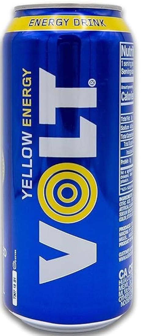VOLT Yellow Energy Guarana can, front