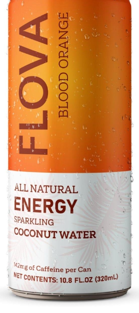 Flova Energy Blood Orange can, front