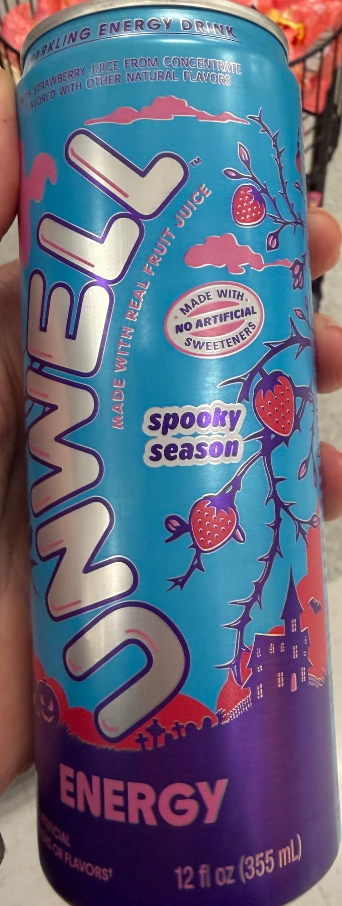Unwell Spooky Season can, front