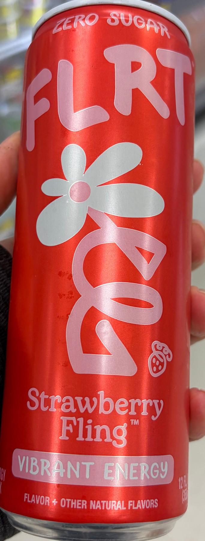 FLRT Strawberry Fling can, front