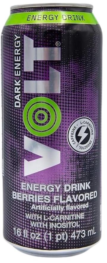 VOLT Dark Energy Berries can, front