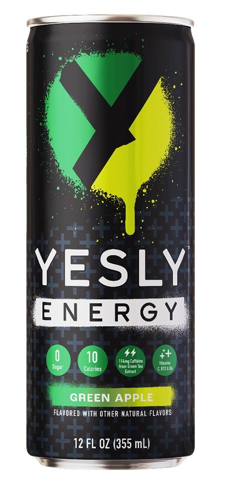 Yesly Green Apple can, front