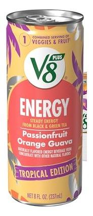 V8 +Energy Passionfruit Orange Guava