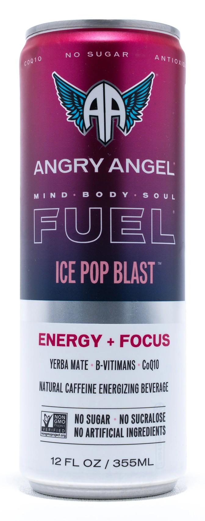 Angry Angel Fuel Ice Pop Blast can, front