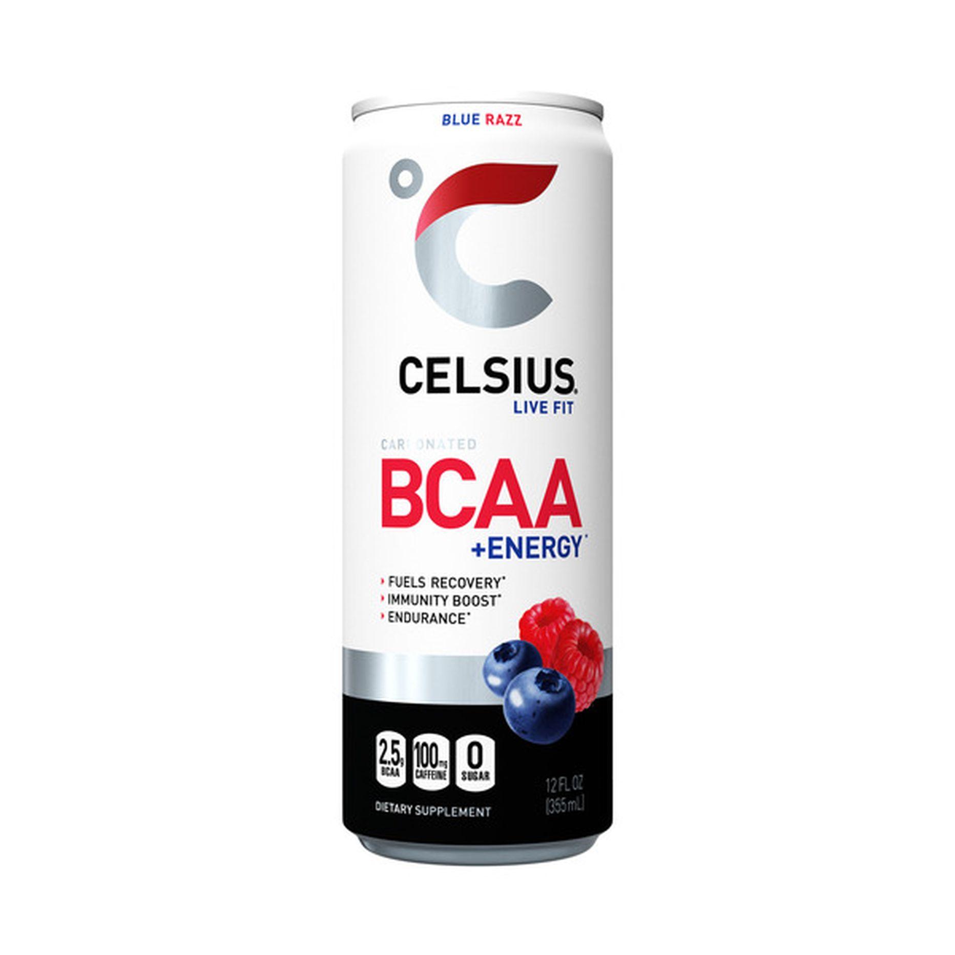 Celsius Celsius BCAA: Sparkling Blue Razz can