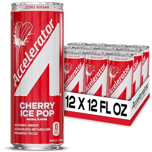 Accelerator Active Energy Drink, Cherry Ice Pop 12oz can (12 Pack)