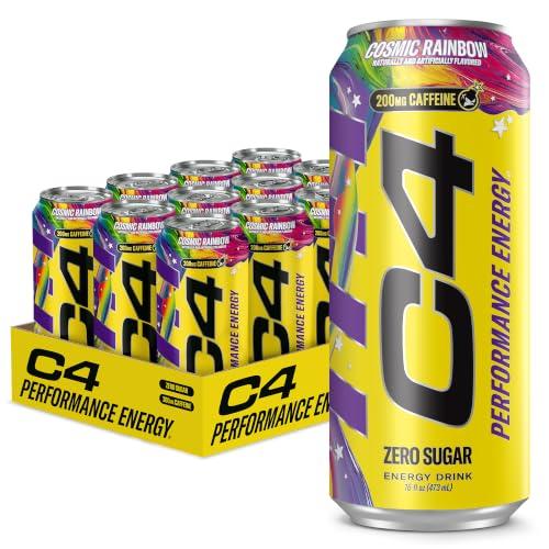 C4 Performance Energy Drink with Zero Sugar, 200mg Caffeine, 16 Fl Oz 12pk