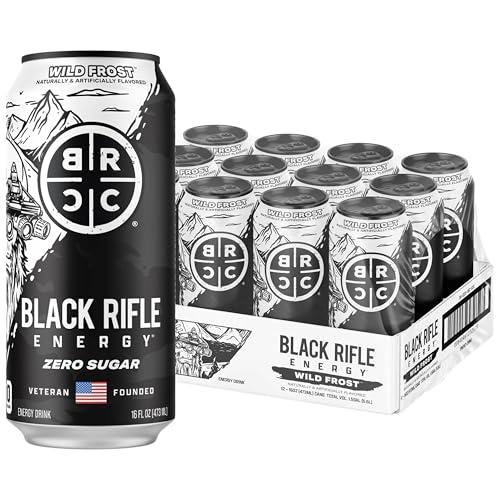 Black Rifle Energy Wild Frost Zero Sugar Energy Drink, 200mg Caffeine, 16 fl oz can (Pack of 12)