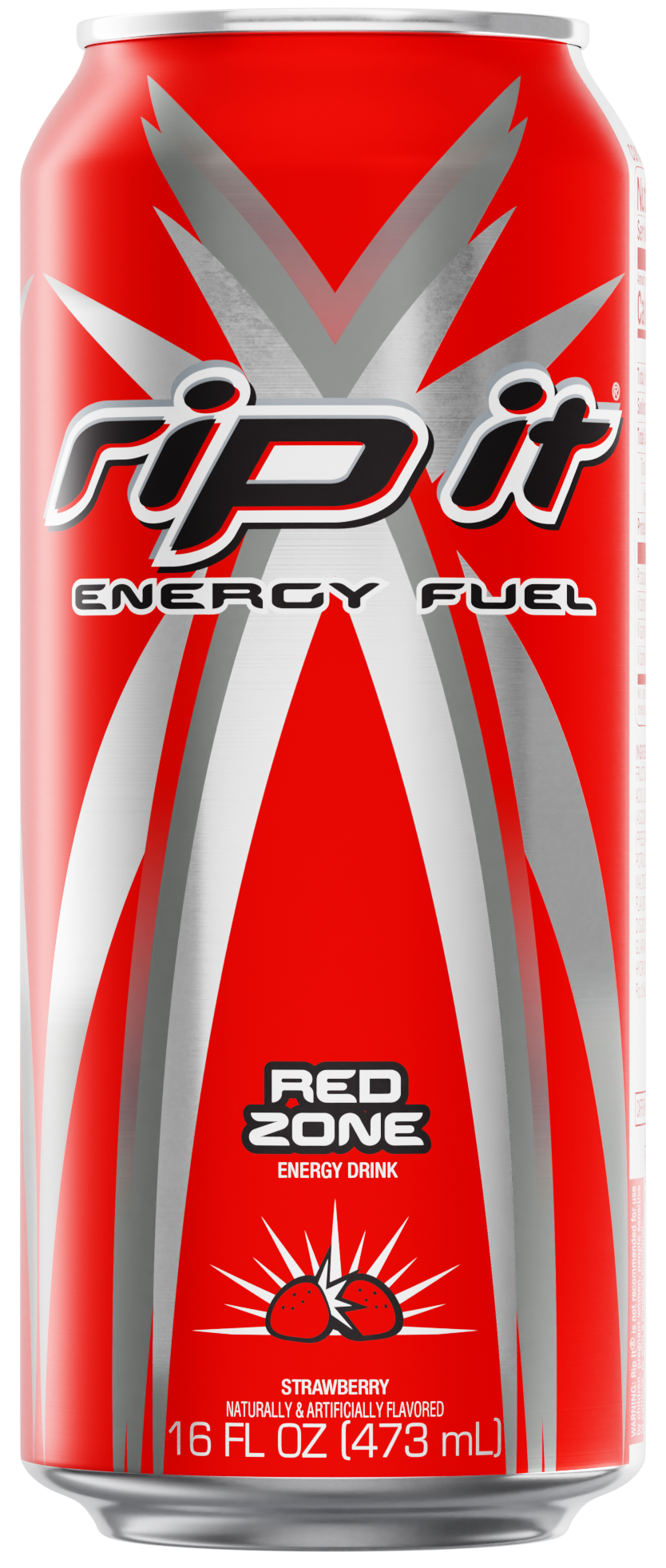 Rip It Red Zone Strawberry energy drink can, front