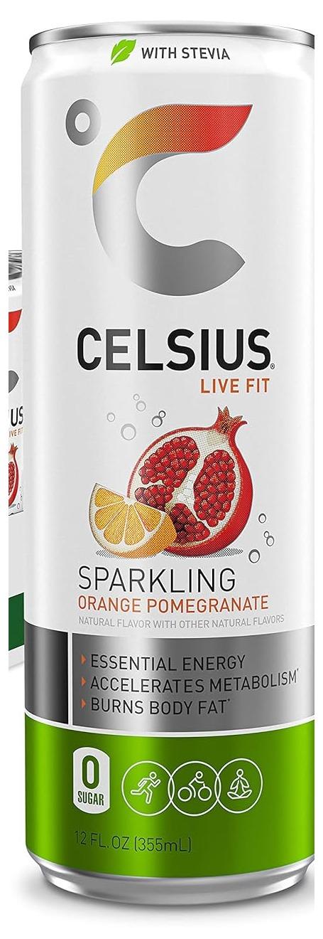 Celsius Stevia Sparkling Orange Pomegranate