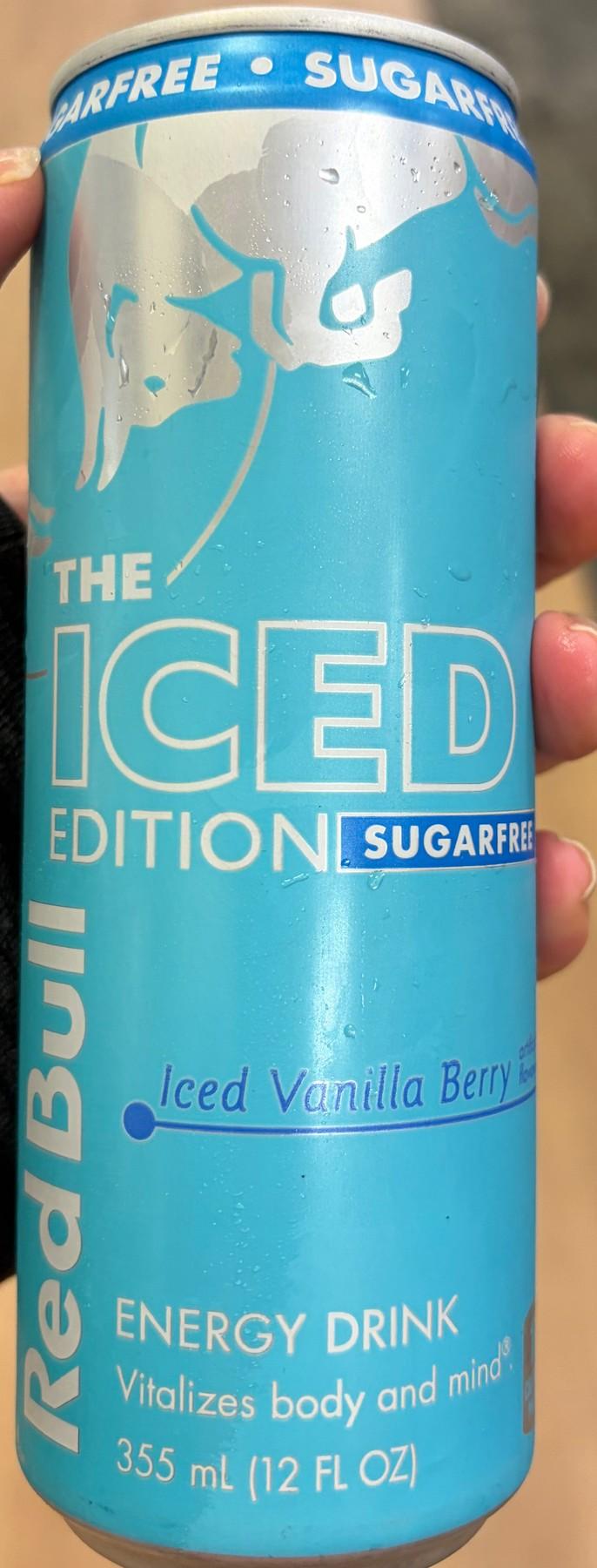 Red Bull The Iced Edition Sugarfree Iced Vanilla Berry can, front