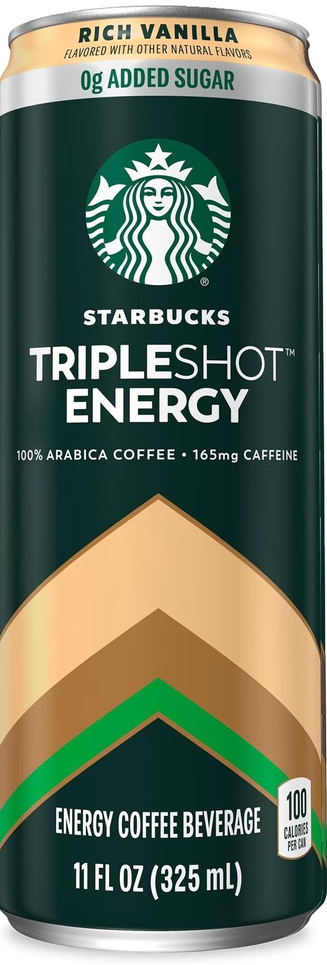 Starbucks Tripleshot Energy Rich Vanilla can, front