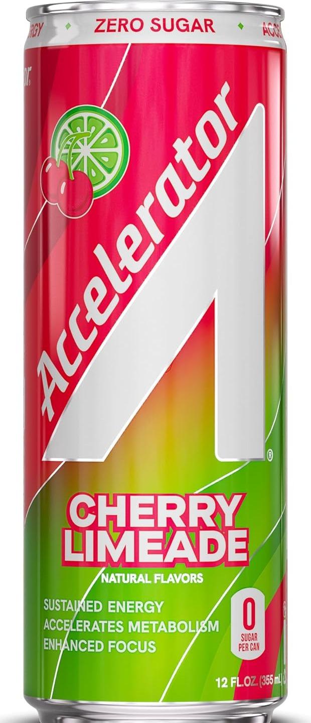 Accelerator Cherry Limeade can, front
