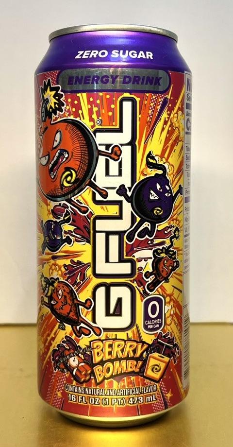 G Fuel Berry Bomb can, front