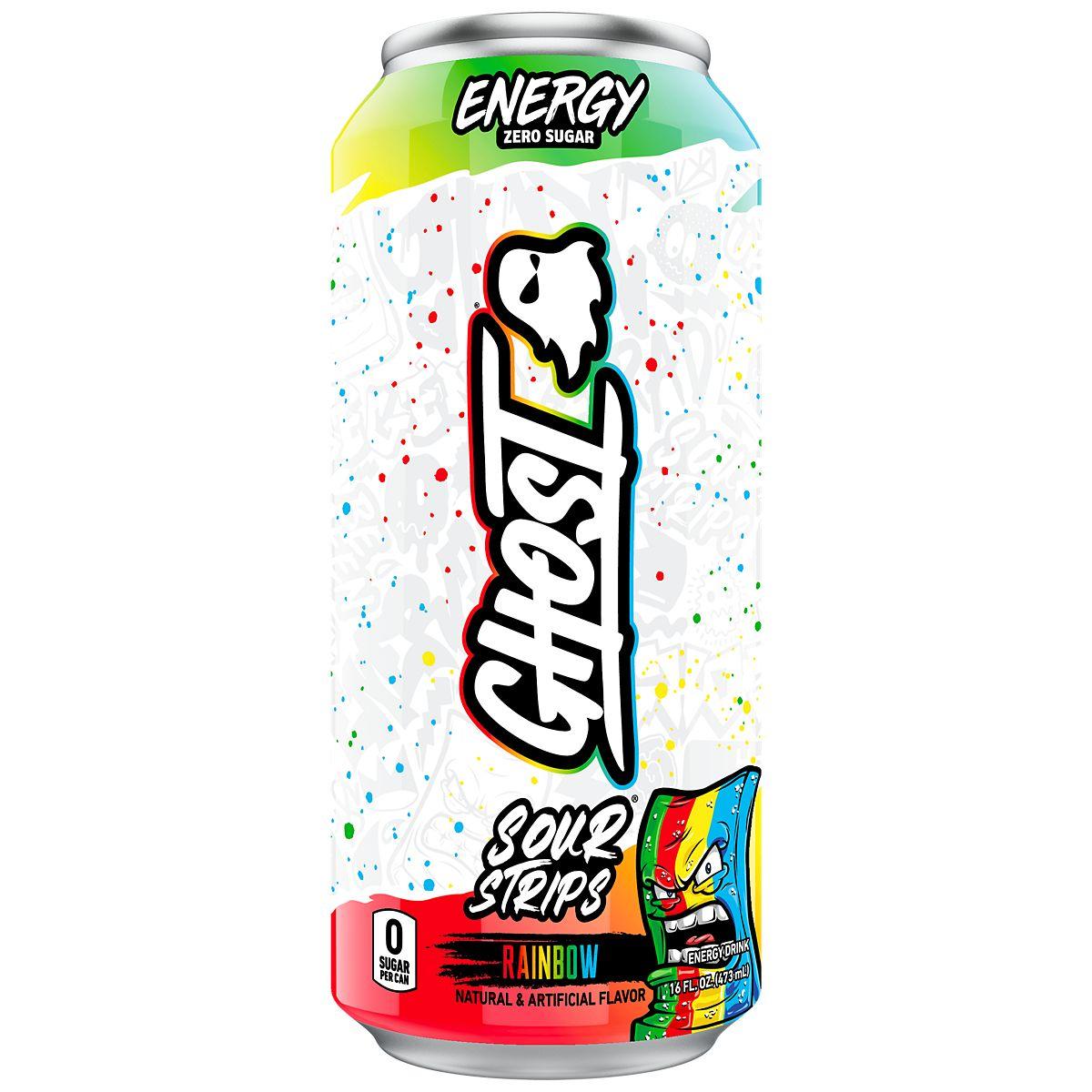 Ghost Ghost Sour Strips Rainbow can