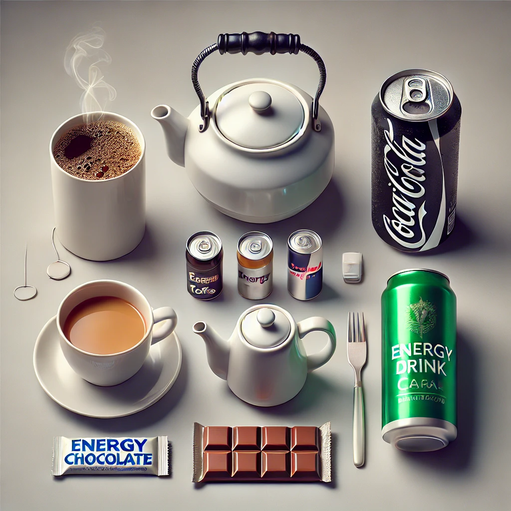 Caffeine blocking adenosine receptors to keep you alert