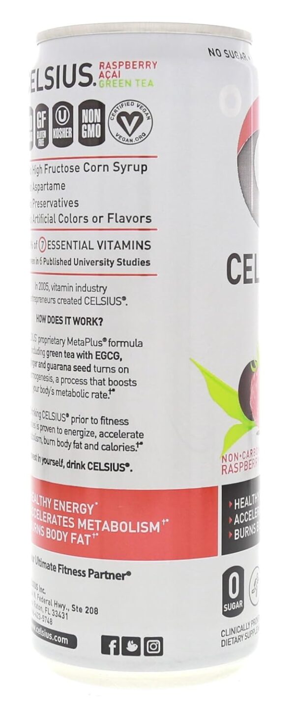Celsius Fizz Free Raspberry Acai - Image 7