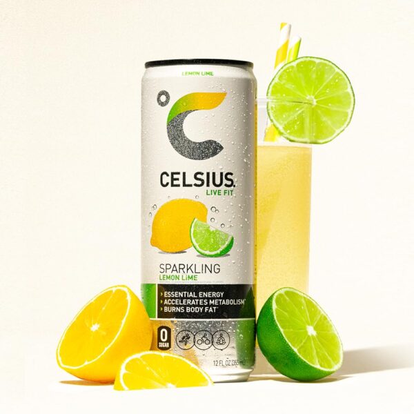 Celsius Functional Sparkling Lemon Lime - Image 2