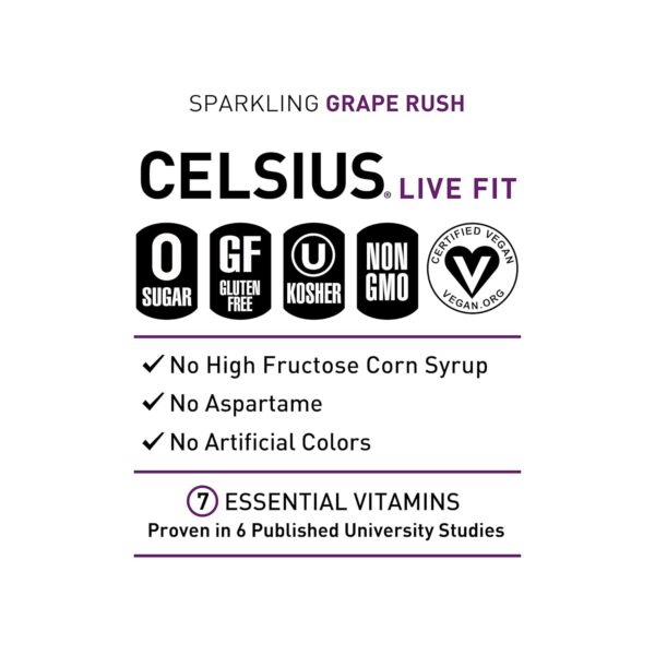 Celsius Functional Sparkling Grape Rush - Image 3