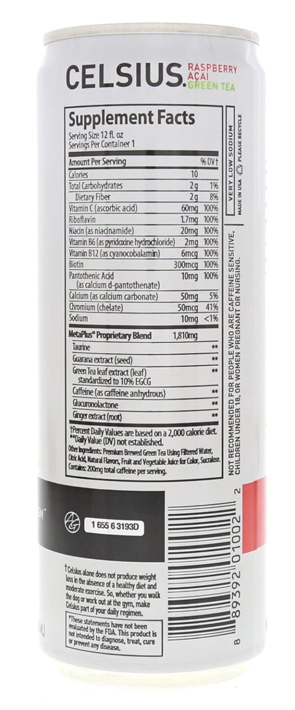 Celsius Fizz Free Raspberry Acai - Image 9