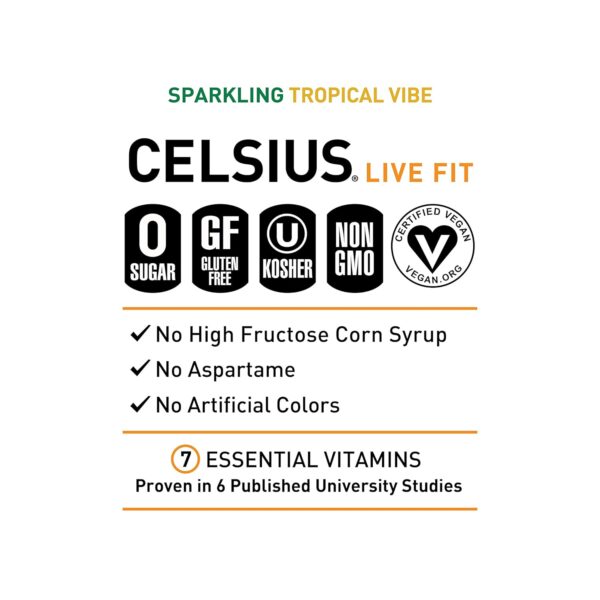 Celsius Essential Energy: Sparkling Tropical Vibe - Image 3