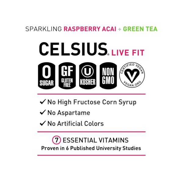 Celsius Fizz Free Raspberry Acai - Image 4