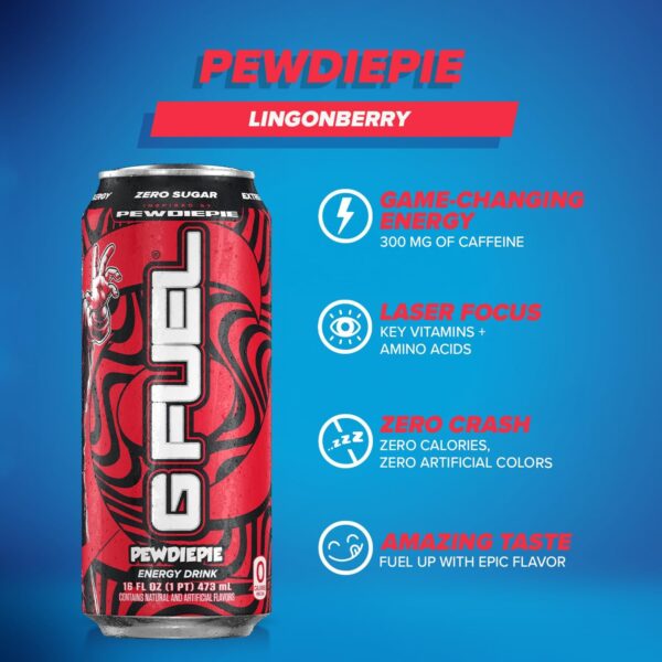 G Fuel Pewdiepie - Lingonberry - Image 5