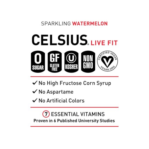 Celsius Functional Sparkling Watermelon - Image 3