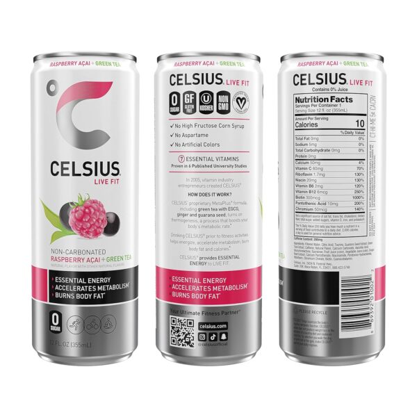Celsius Fizz Free Raspberry Acai - Image 8