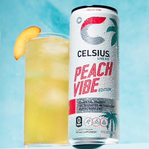 Celsius Functional Sparkling Peach Vibe - Image 3