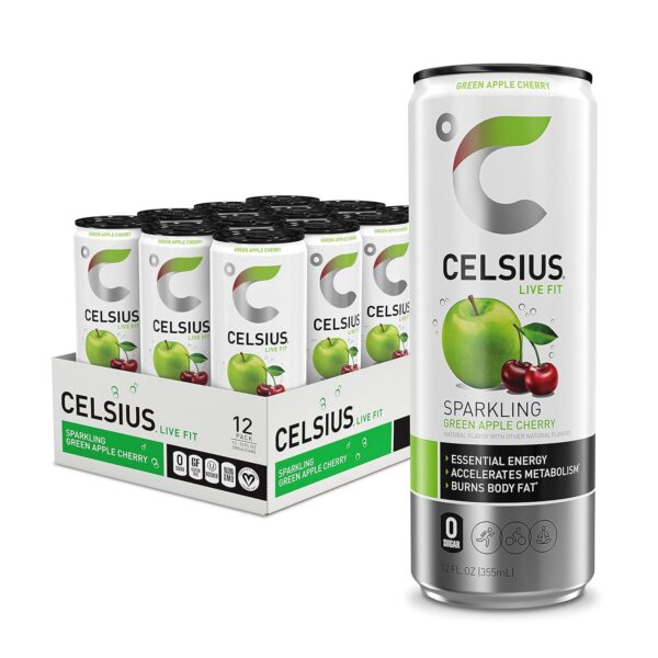 Celsius Functional Sparkling Green Apple Cherry